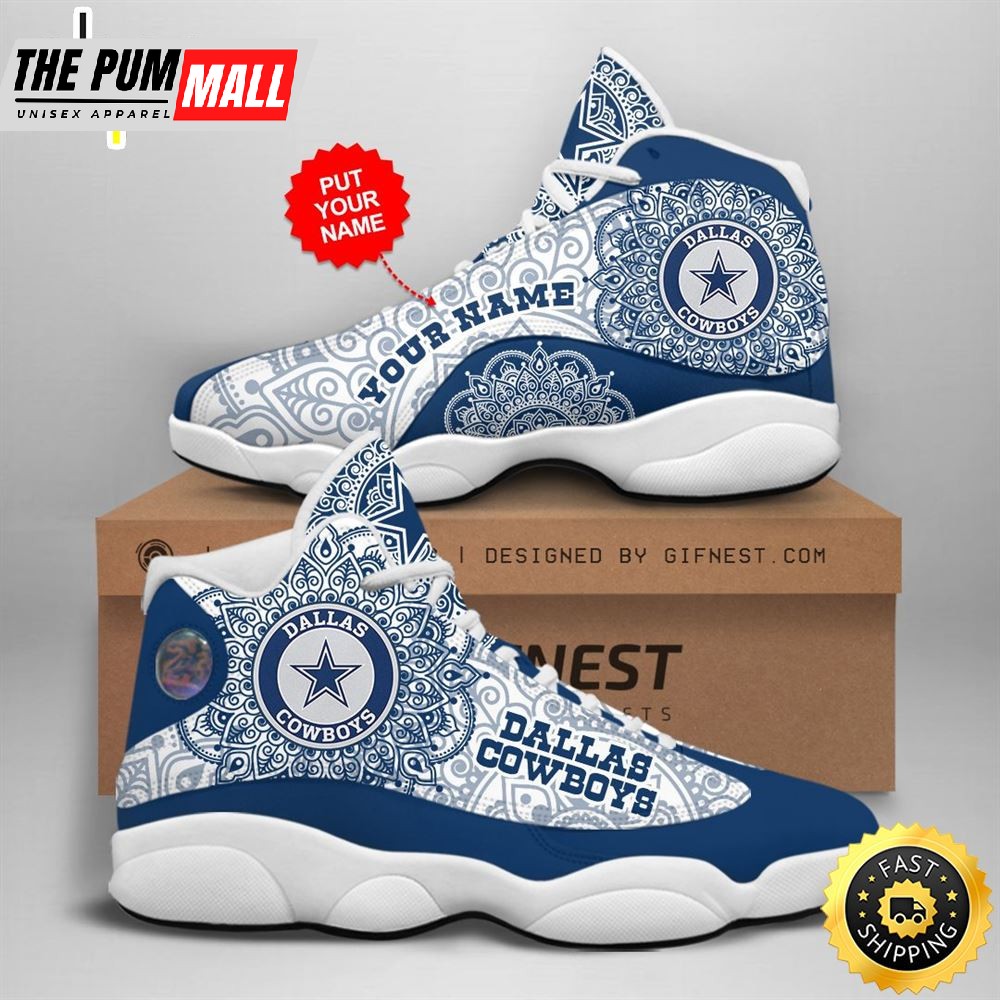NFL Dallas Cowboys Custom Name Air Jd 13 Shoes V7
