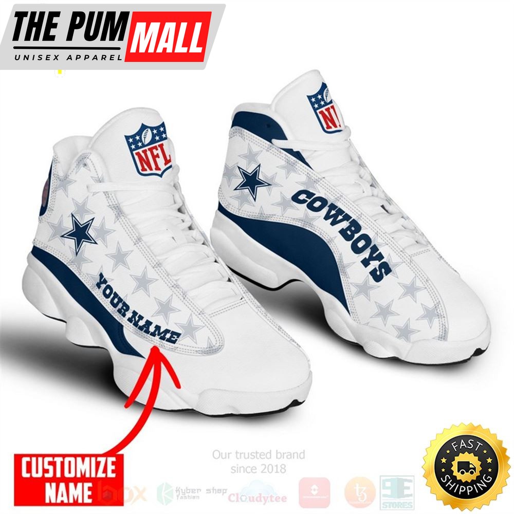 Nfl Dallas Cowboys Custom Name Air Jd 13 Shoes