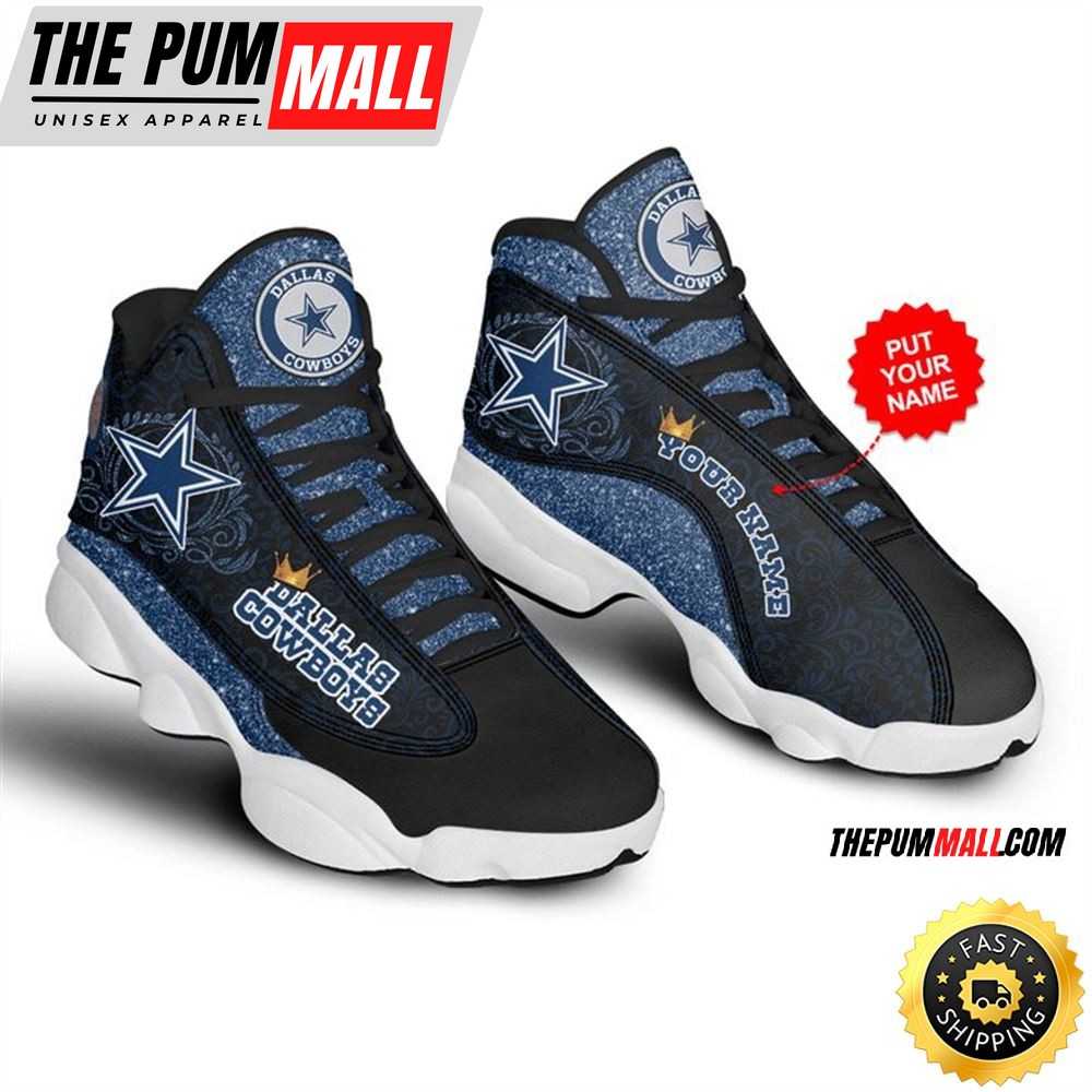 NFL Dallas Cowboys Custom Name Special Style Air Jd 13 Shoes