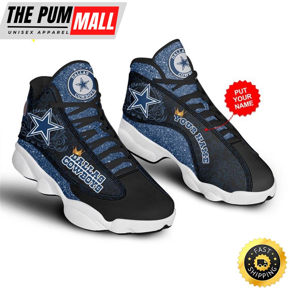 NFL Dallas Cowboys Custom Name Special Style Air Jd 13 Shoes