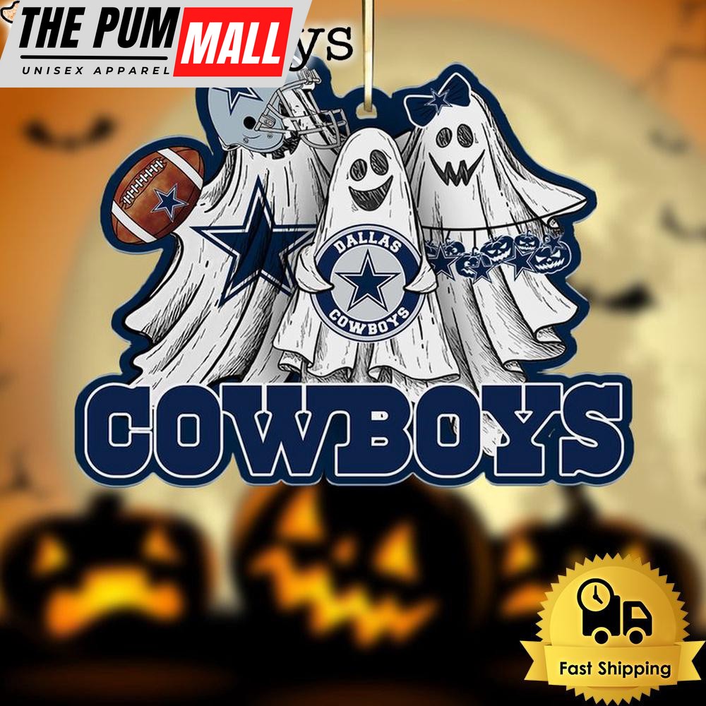 NFL Dallas Cowboys Football Halloween Ghosts Ornament Limited Edition