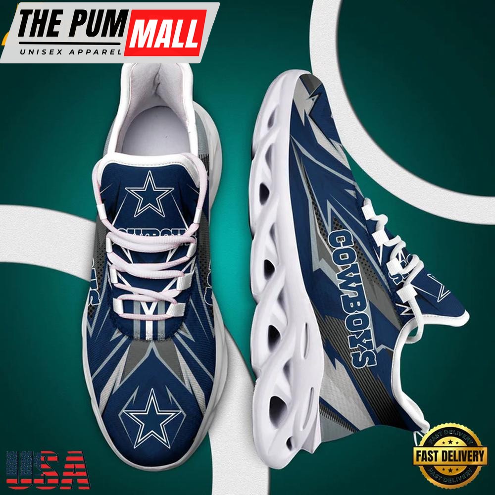 NFL Dallas Cowboys Football Max Soul Shoes, Running Sneakers Shoes, Fan Gifts