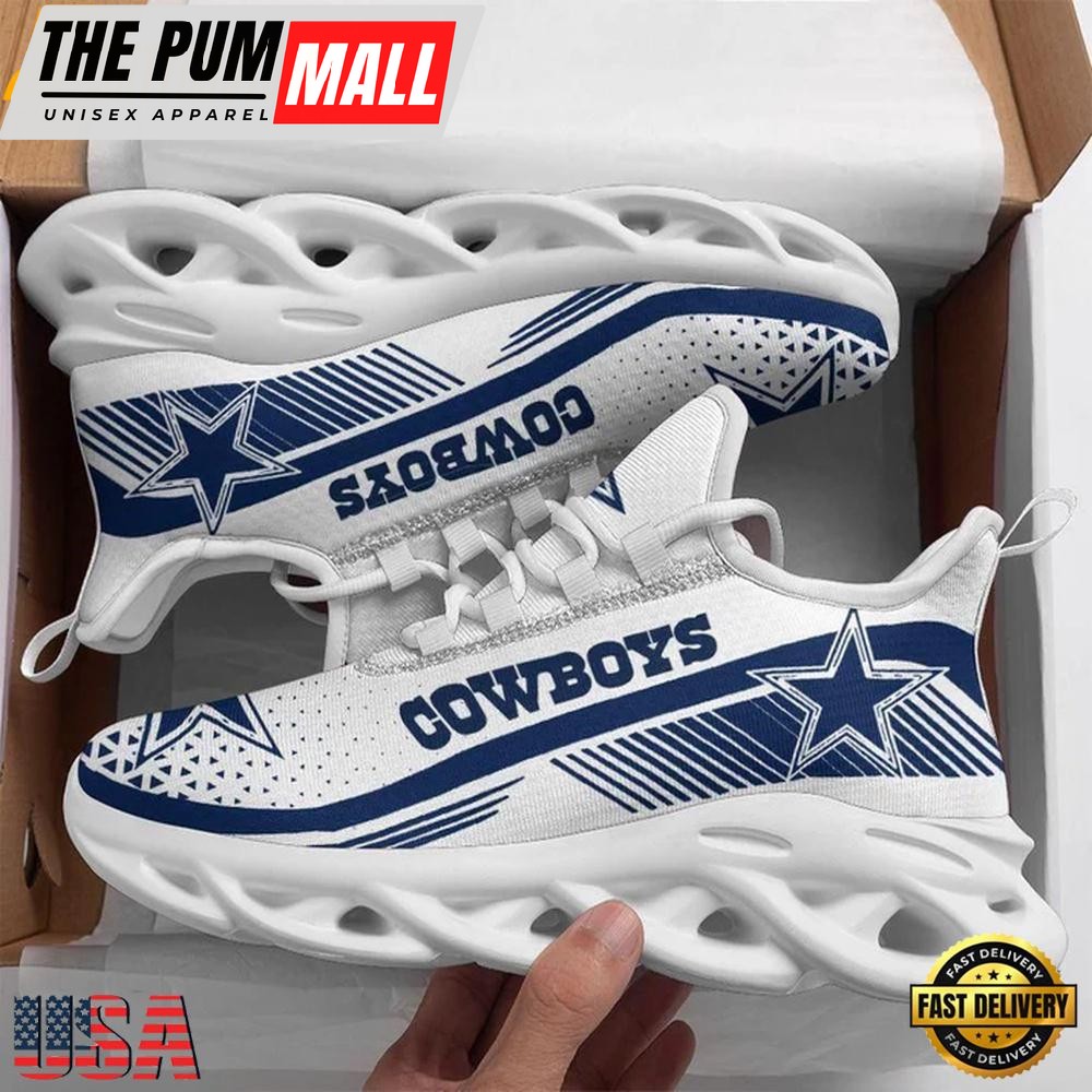 NFL Dallas Cowboys Football Pattern Max Soul Shoes, Running Sneakers Shoes, Fan Gifts
