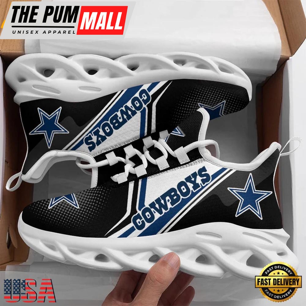 NFL Dallas Cowboys Football Team Max Soul Shoes, Running Sneakers Shoes, Fan Gifts