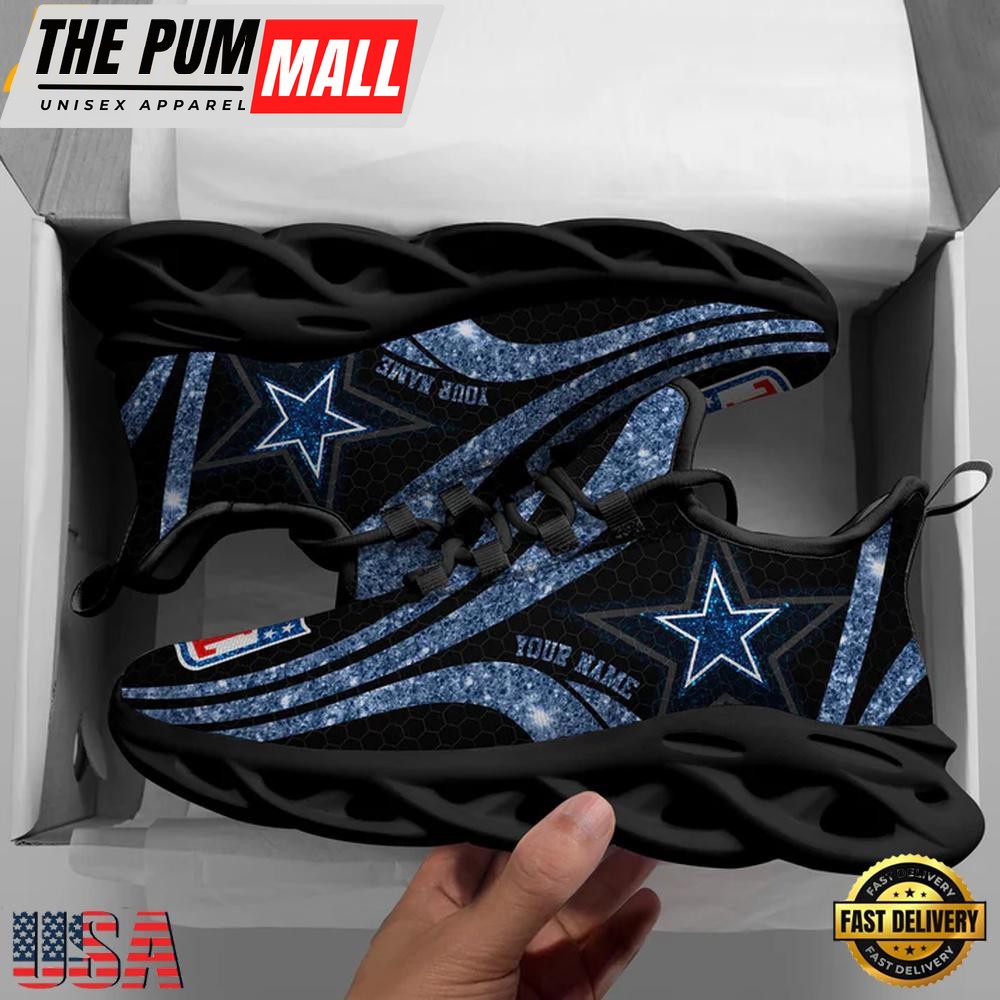 NFL Dallas Cowboys Football Team Max Soul Shoes, Running Sneakers Shoes, Fan Gifts