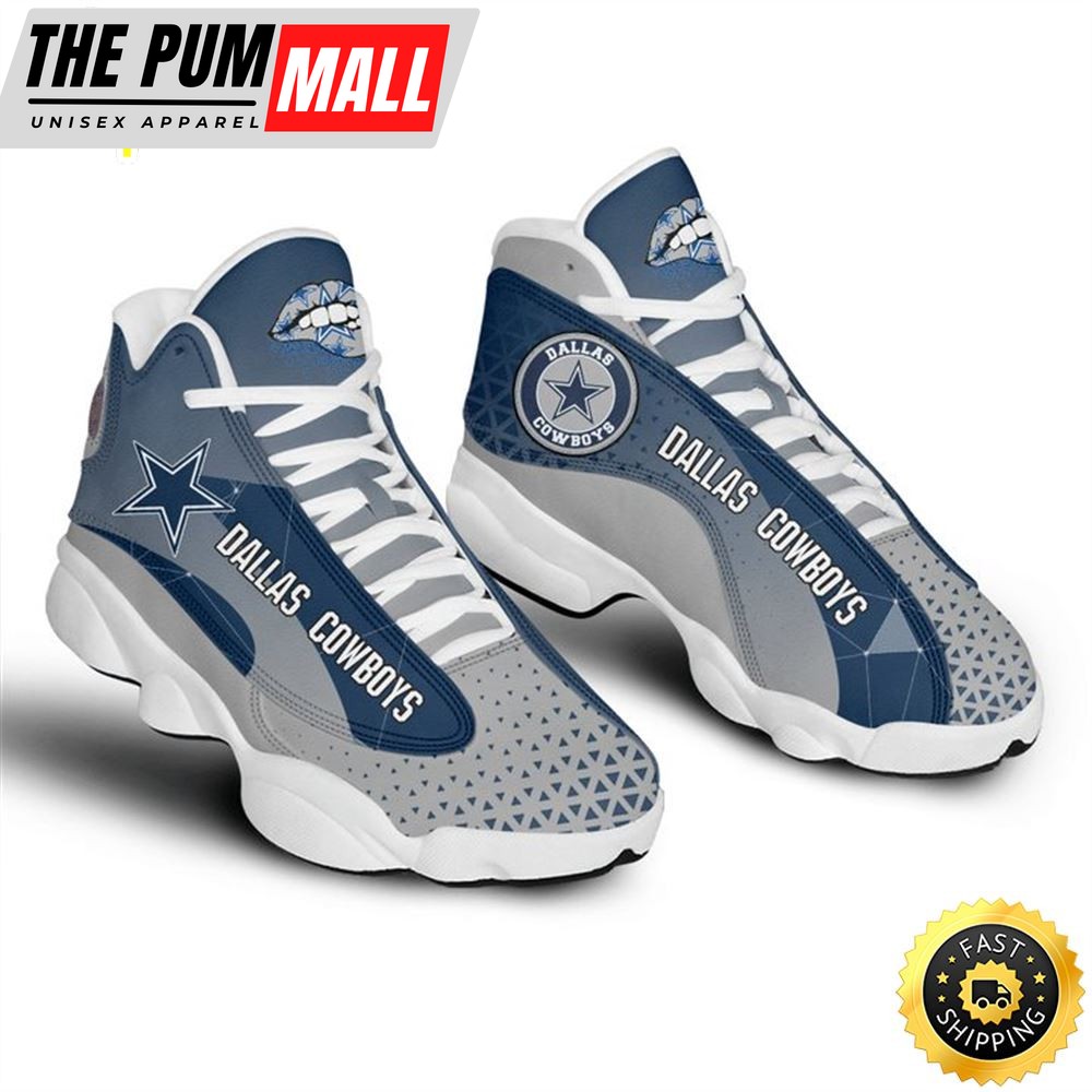 NFL Dallas Cowboys Light Blue Grey Air Jd 13 Shoes