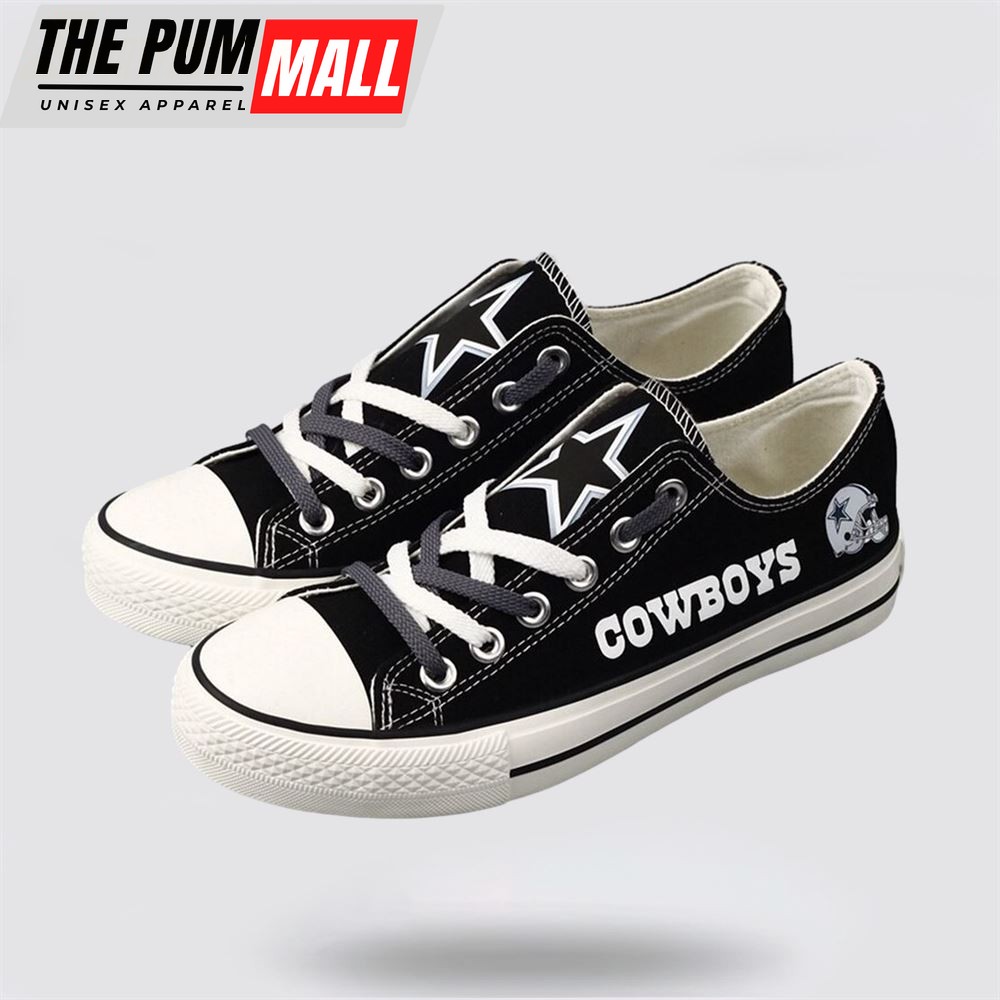 NFL Dallas Cowboys Low Top Canvas Shoes Sport Sneakers Elevate Your Footwear Collection With Team Spirit