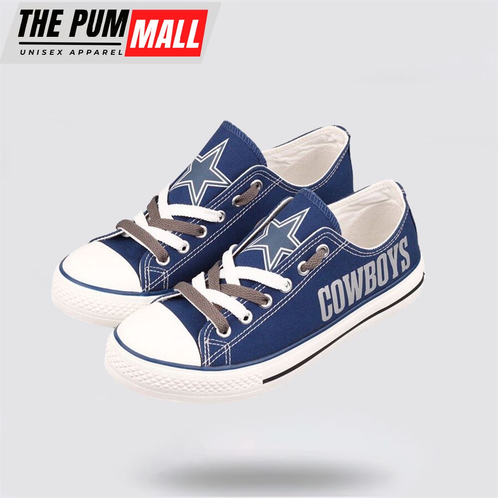 NFL Dallas Cowboys Low Top Canvas Shoes Sport Sneakers Experience The Perfect Blend Of Style And Performance