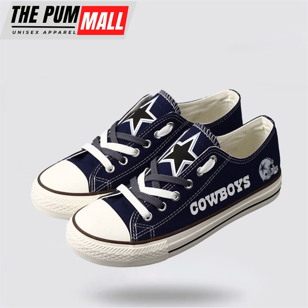 NFL Dallas Cowboys Low Top Canvas Shoes Sport Sneakers Step Up Your Game With Unmatched Comfort And Support