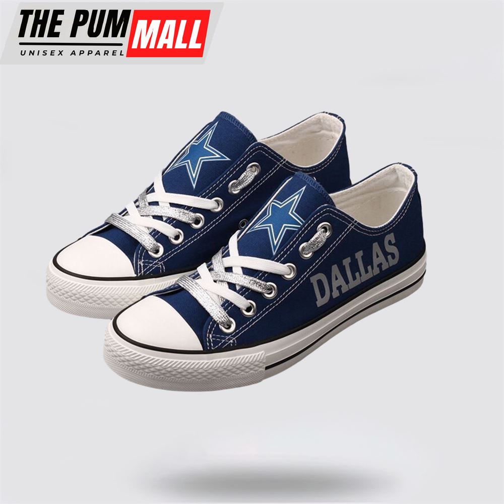 NFL Dallas Cowboys Low Top Canvas Shoes Sport Sneakers Unleash Your Passion With Every Step
