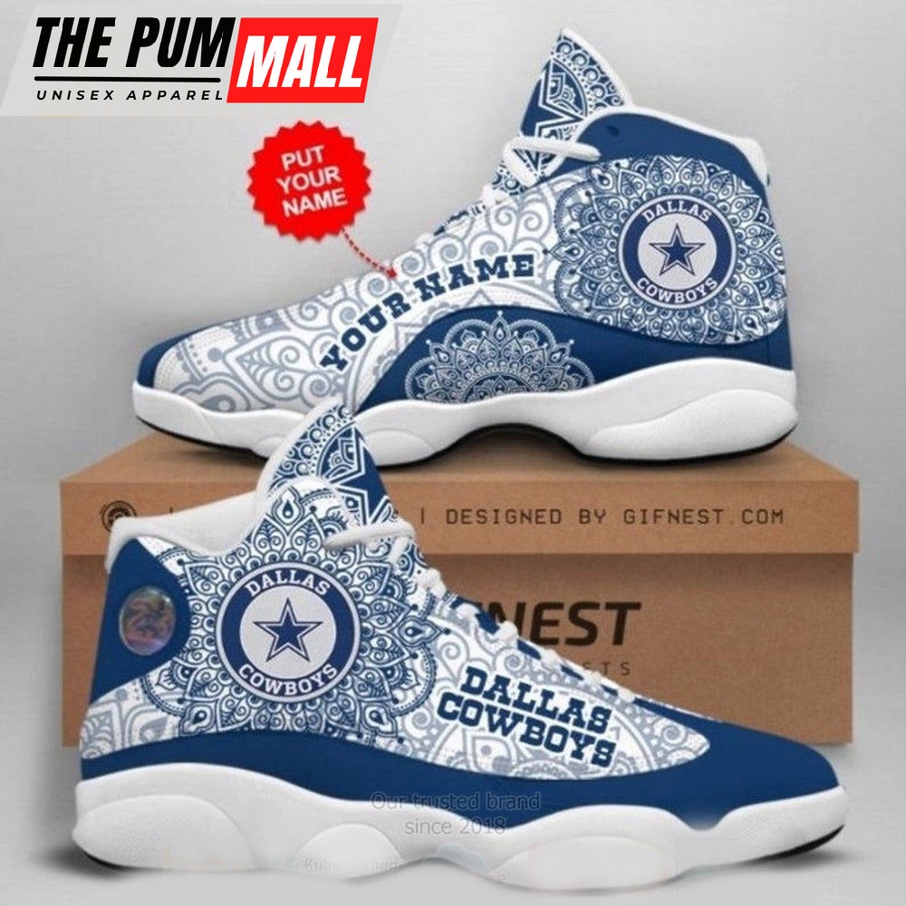 NFL Dallas Cowboys Mandala Custom Name Air Jd 13 Shoes