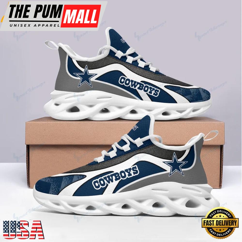 NFL Dallas Cowboys Max Soul Shoes, Running Sneakers Shoes, Fan Gifts