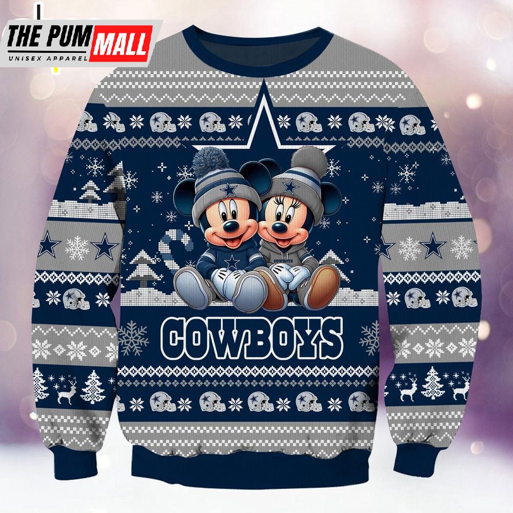 nfl-dallas-cowboys-mickey-and-minnie-cute-christmas-ugly-sweater-vdz24e96 NFL Dallas Cowboys Mickey And Minnie Cute Christmas Ugly Sweater