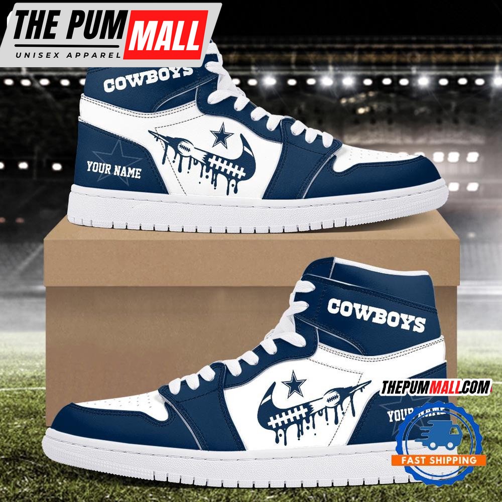 NFL Dallas Cowboys New Season Custom Air Jd 1 Hightop Shoes