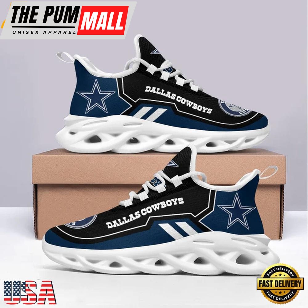 NFL Dallas Cowboys Pattern Max Soul Shoes, Running Sneakers Shoes, Fan Gifts