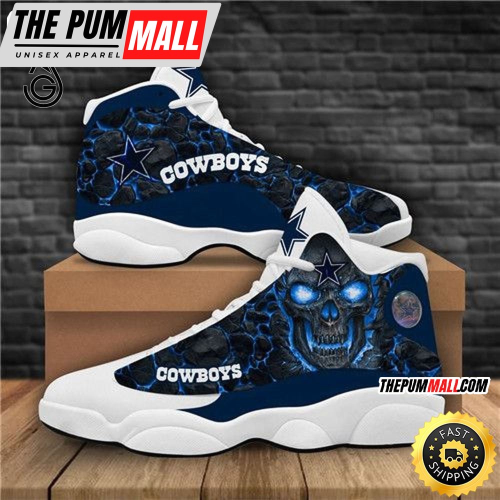 Nfl Dallas Cowboys Skull Air Jd 13 Shoes