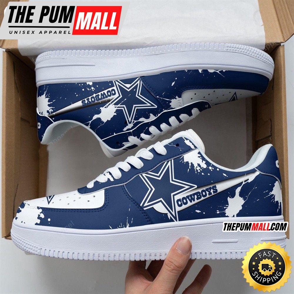 NFL Dallas Cowboys Team Air Force 1 Shoes Football Sports Shoes