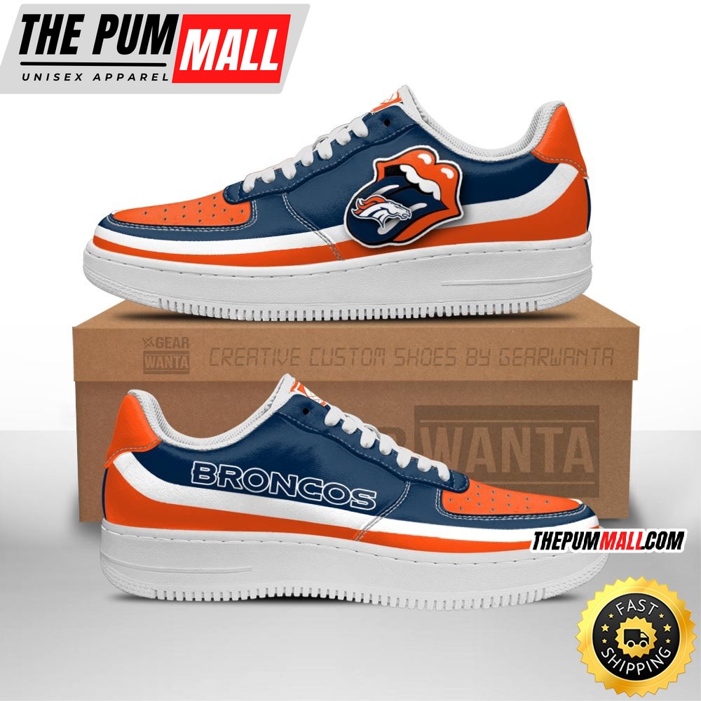 NFL Denver Broncos Air Force 1 Shoes Sexy Lips For Fans