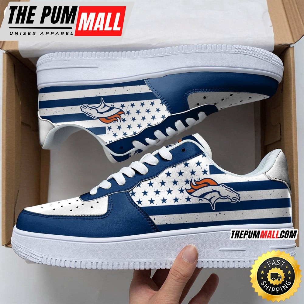 NFL Denver Broncos Air Force 1 Shoes Urban Streetwear Shoes