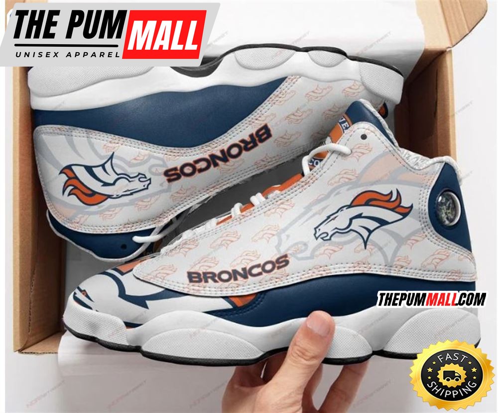 Nfl Denver Broncos Air Jd 13 Sneaker Shoes