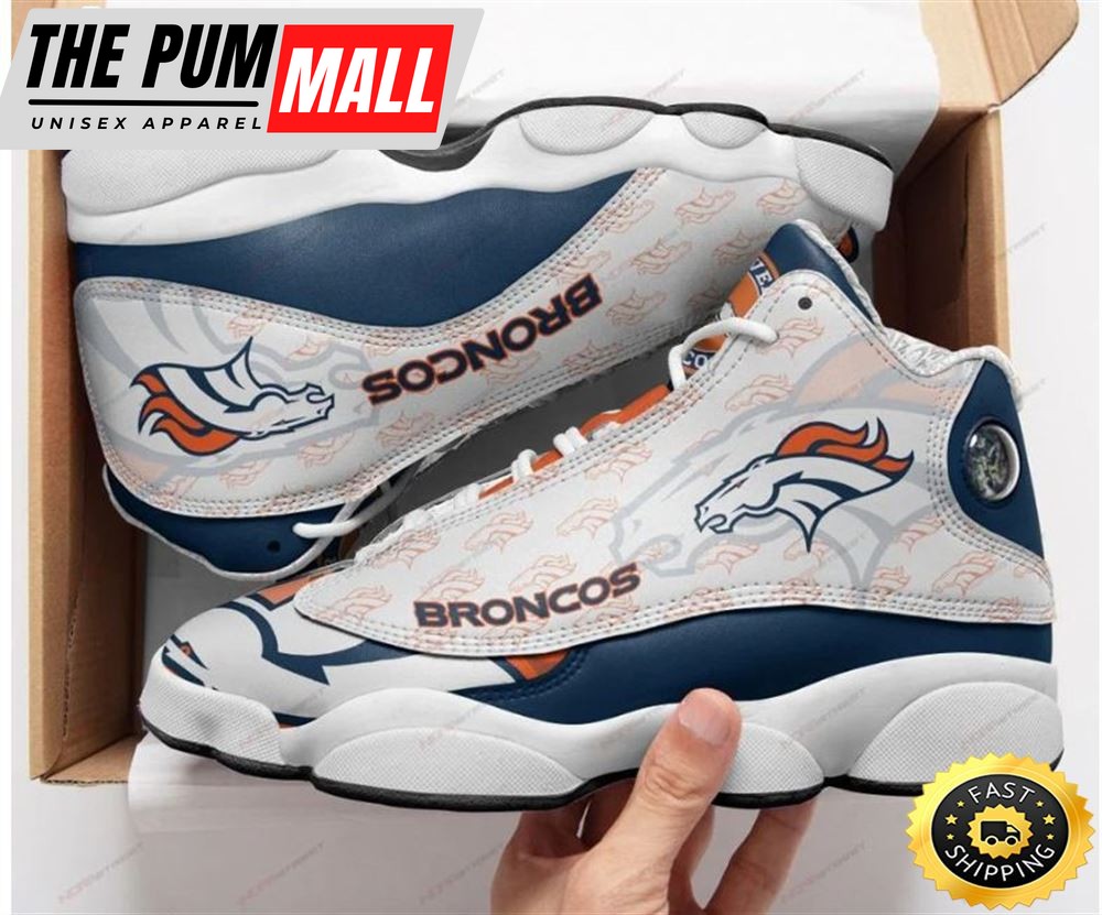 Nfl Denver Broncos Air Jd 13 Sneaker Shoes