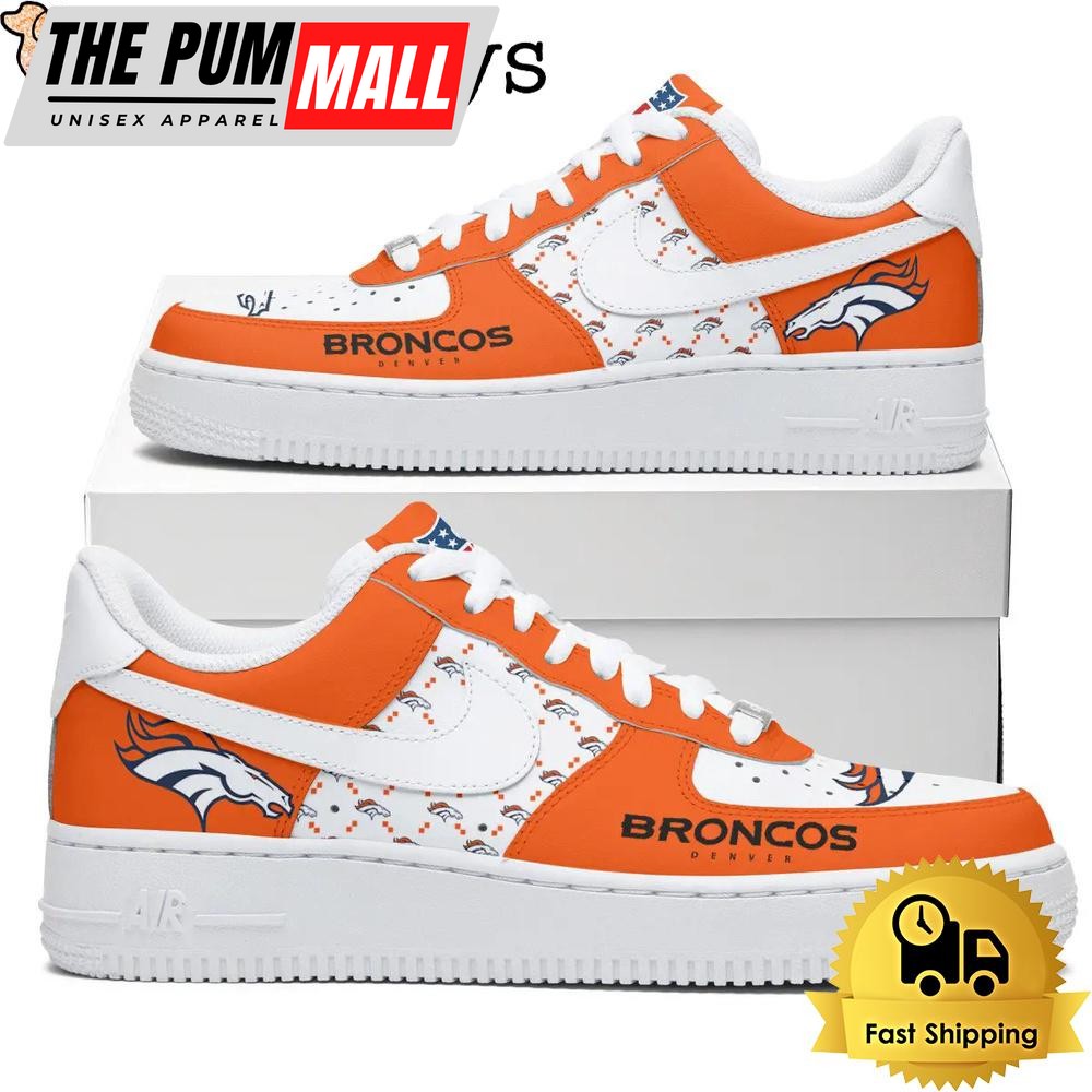 NFL Denver Broncos Every Step Carries Belief Custom Air Force 1 Shoes
