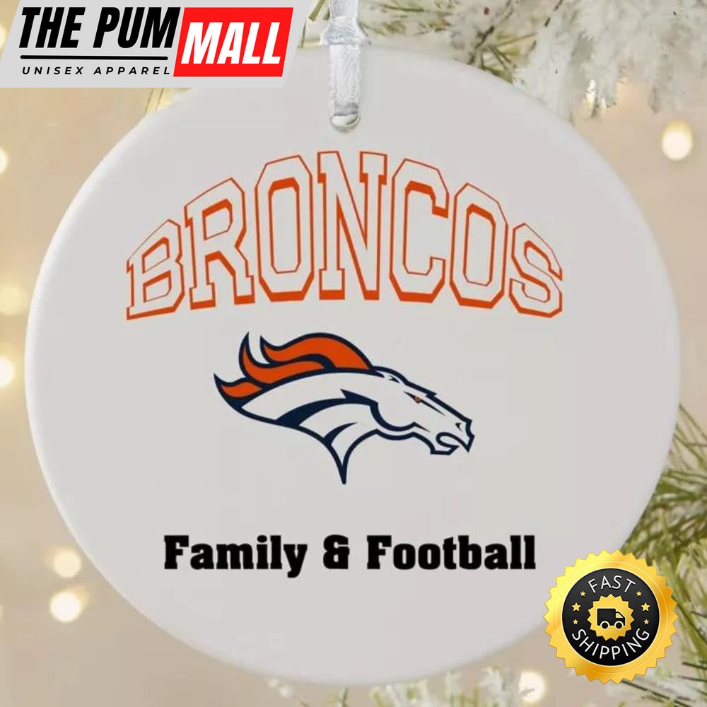 NFL Denver Broncos Family& Football Family& Football NFL Football Ornaments Limited Edition