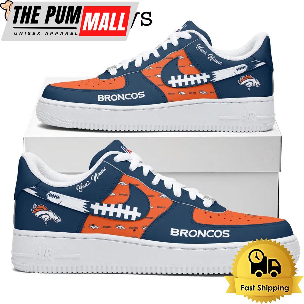 NFL Denver Broncos Football Style Goes Everywhere Custom Air Force 1 Shoes