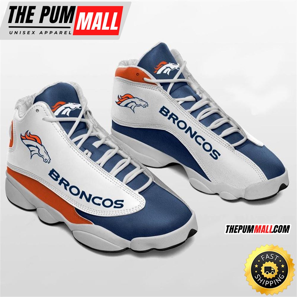 Nfl Denver Broncos Football Team Air Jd 13 Sneaker Shoes