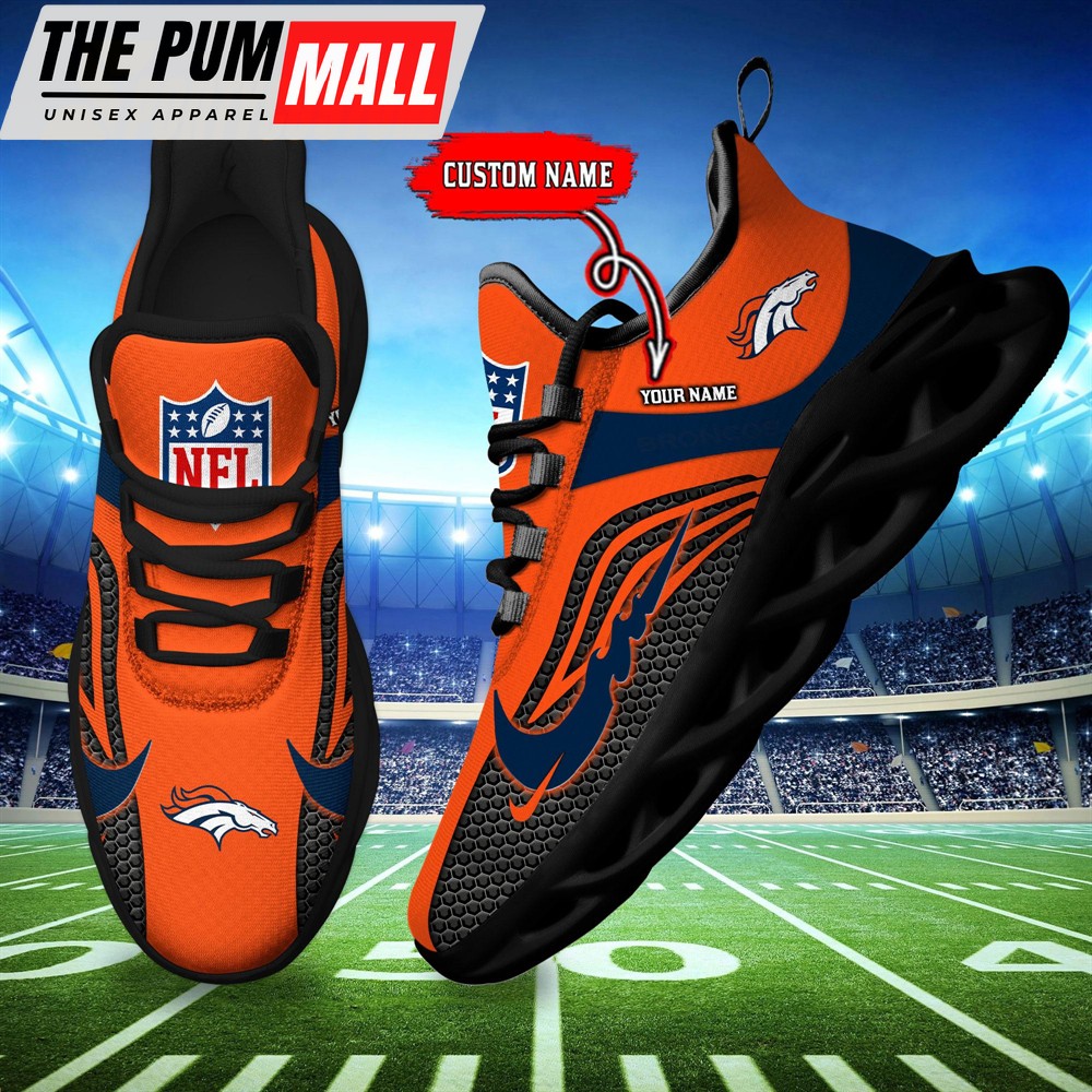 NFL Denver Broncos Football Team New Design Max Soul Shoes Sneaker
