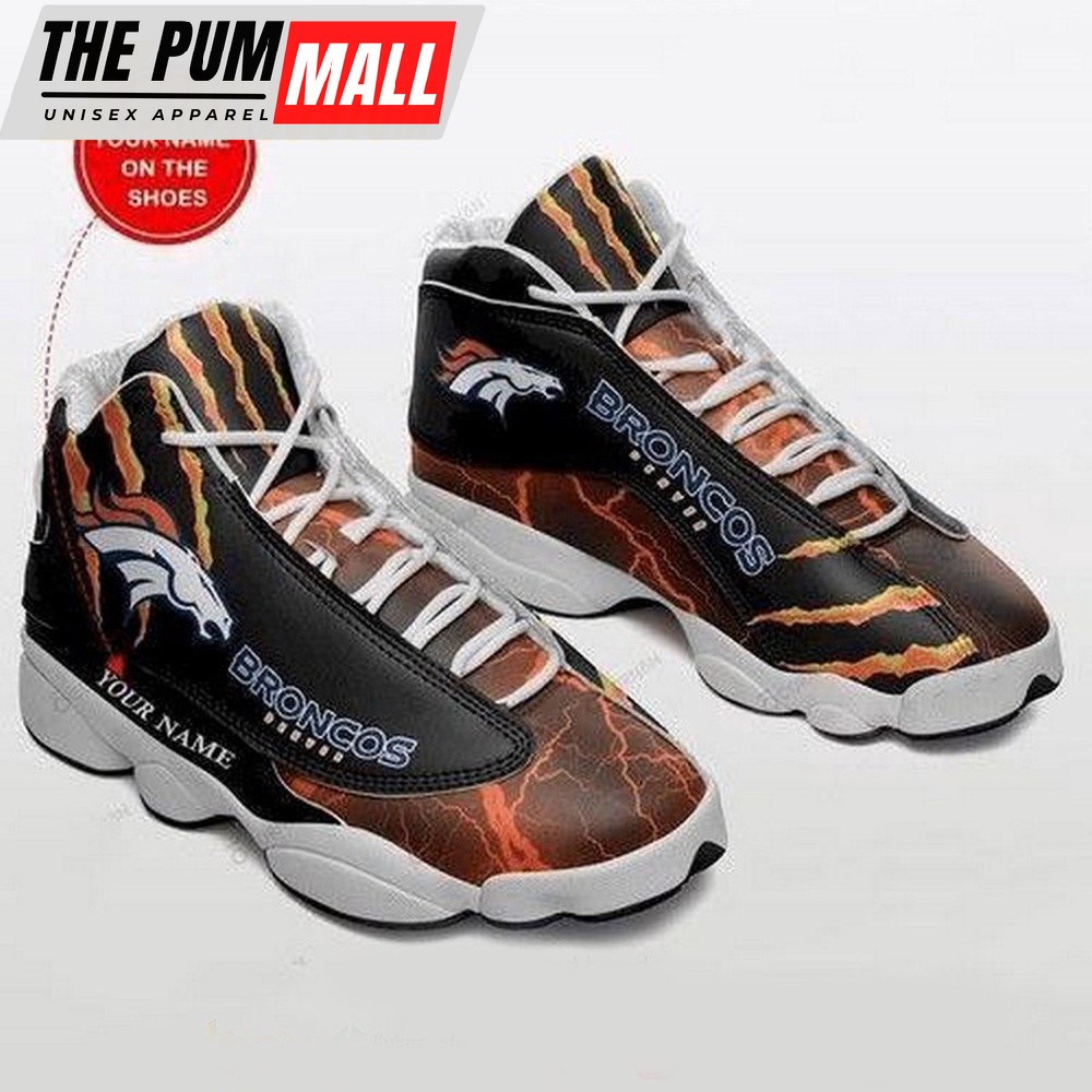 NFL Denver Broncos Football Teams Custom Name Air Jd 13 Shoes