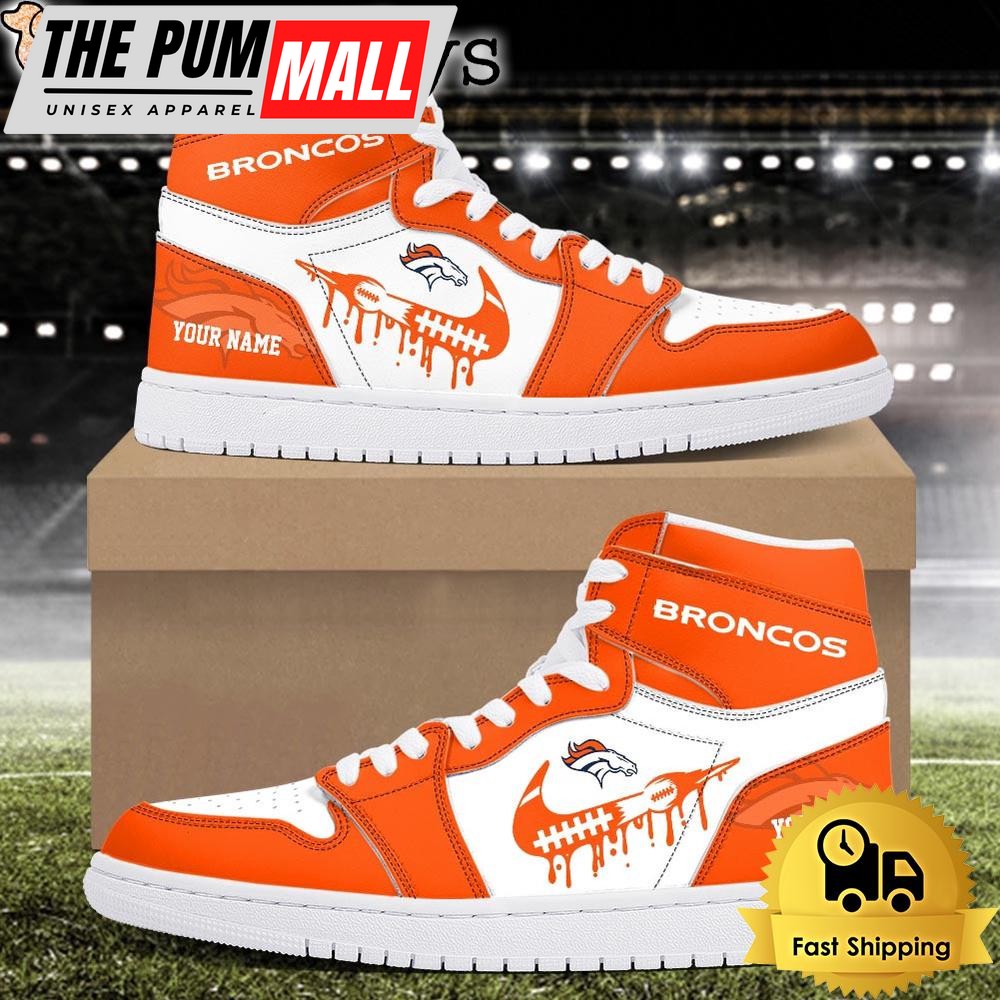 NFL Denver Broncos Grunge Style Custom Air Jd 1 Shoes