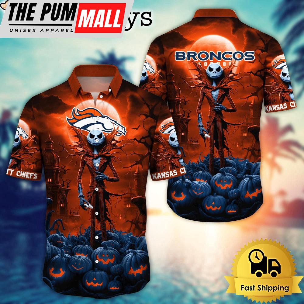 NFL Denver Broncos Halloween Jack Hawaiian Shirt