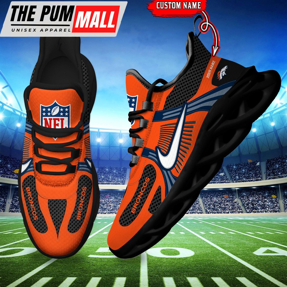 NFL Denver Broncos Logo Football Team New Season Max Soul Shoes