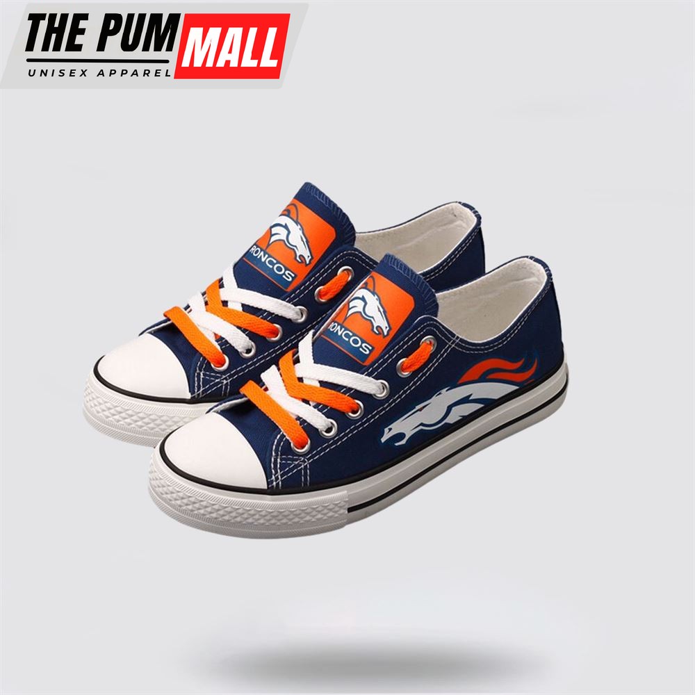 NFL Denver Broncos Low Top Canvas Shoes Sport Sneakers Experience The Perfect Blend Of Style And Performance