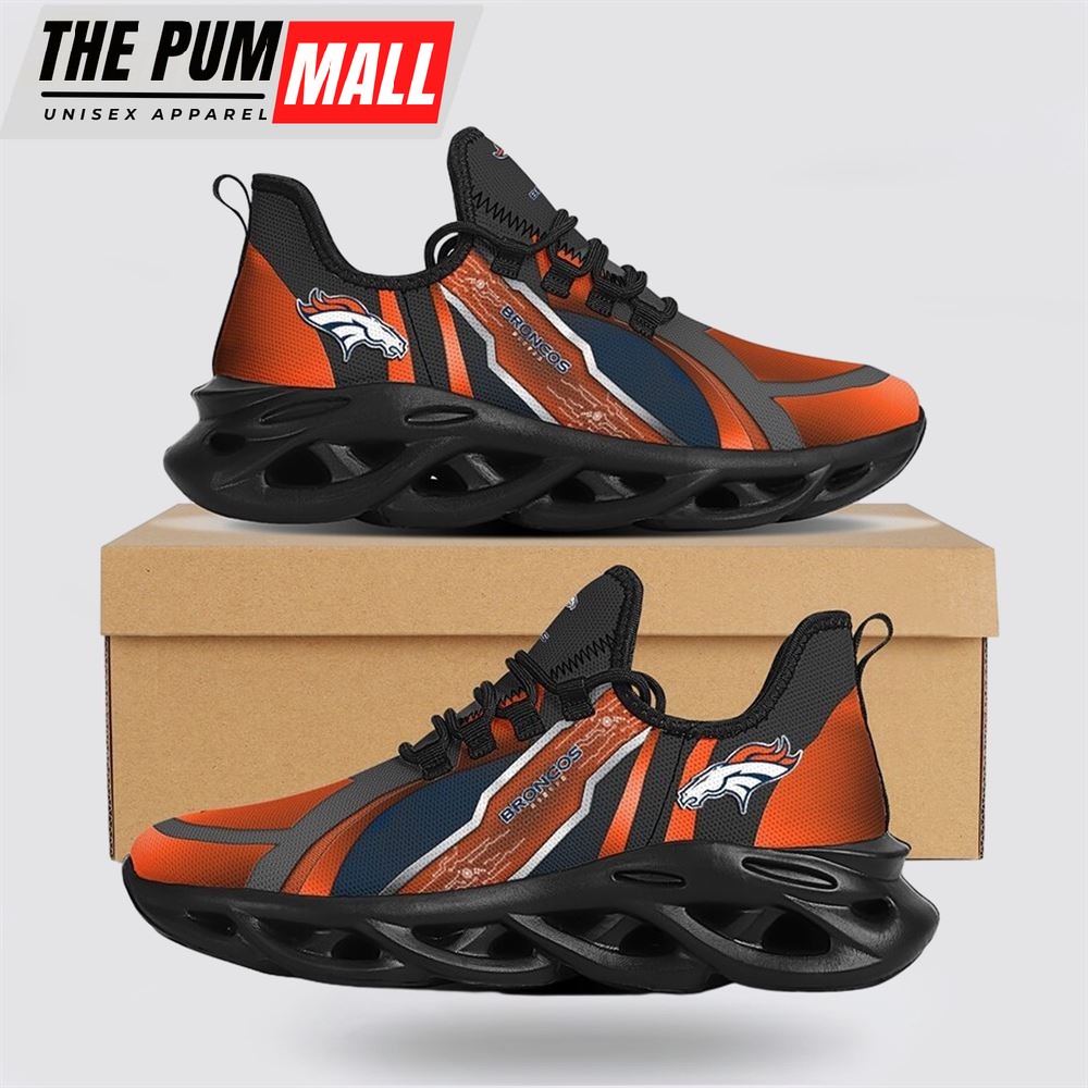NFL Denver Broncos Max Soul Shoes Sneakers Sport Shoes Dominate The Streets With Authentic Nfl Style