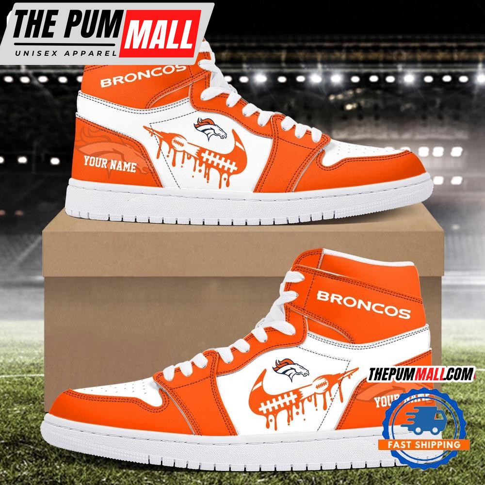 NFL Denver Broncos New Season Custom Air Jd 1 Hightop Shoes