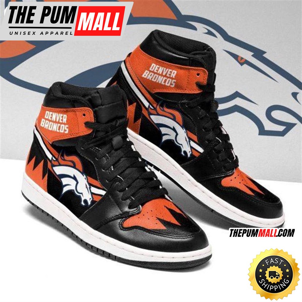 NFL Denver Broncos Orange Black Air Jd 1 High Sneakers