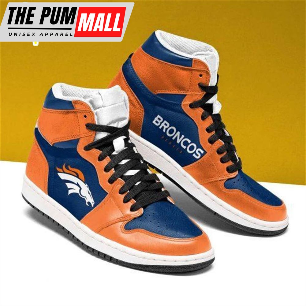 NFL Denver Broncos Orange Blue Air Jd 1 High Sneakers
