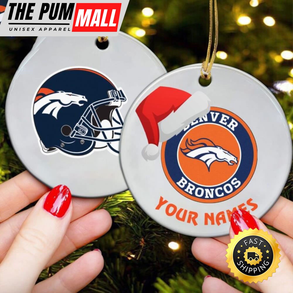 NFL Denver Broncos Personalized NFL Football Ornaments Limited Edition