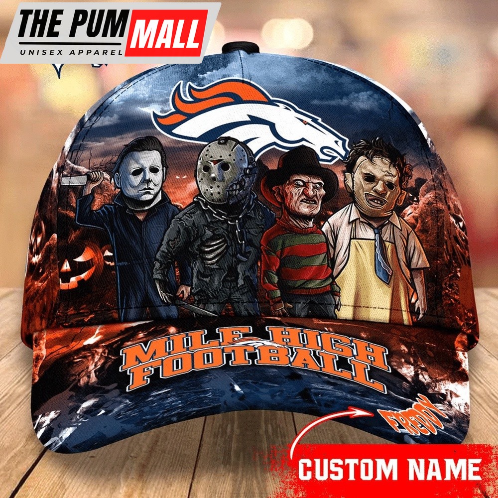 NFL Denver Broncos Special Horror Movie Characters Halloween Baseball Cap