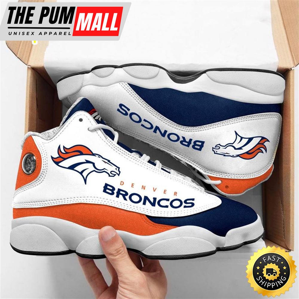 Nfl Denver Broncos Team Air Jd 13 Sneaker Shoes