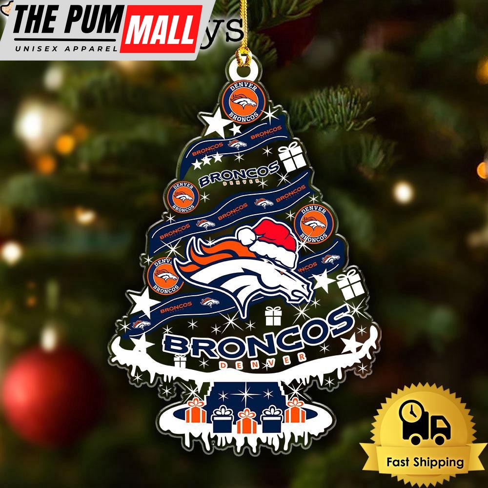 NFL Denver Broncos Tree Christmas Ornament Limited Edition
