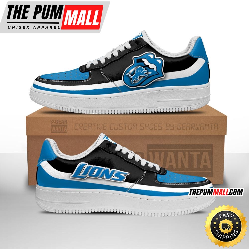 NFL Detroit Lions Air Force 1 Shoes Sexy Lips For Fans