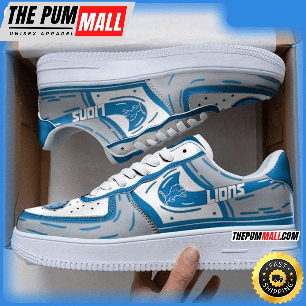 NFL Detroit Lions Air Force 1 Shoes Sneaker Trending For Fans