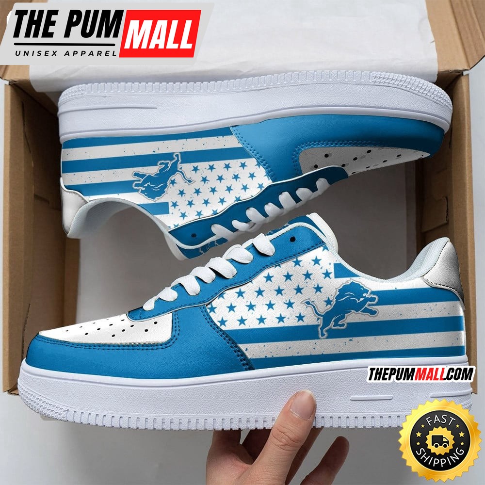 NFL Detroit Lions Air Force 1 Shoes Urban Streetwear Shoes