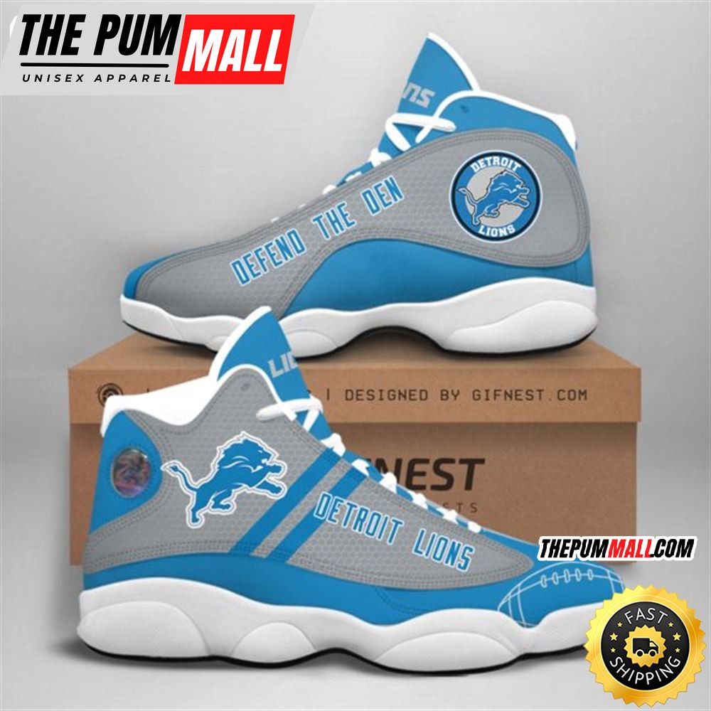 NFL Detroit Lions Air Jd 13 Shoes
