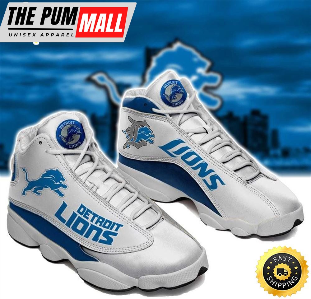 NFL Detroit Lions Air Jd 13 Shoes V2