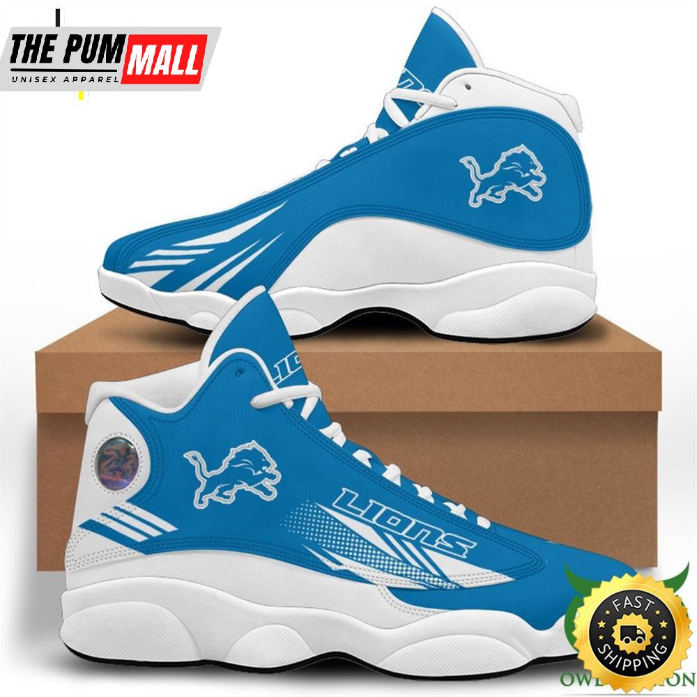 NFL Detroit Lions Blue Air Jd 13 Shoes
