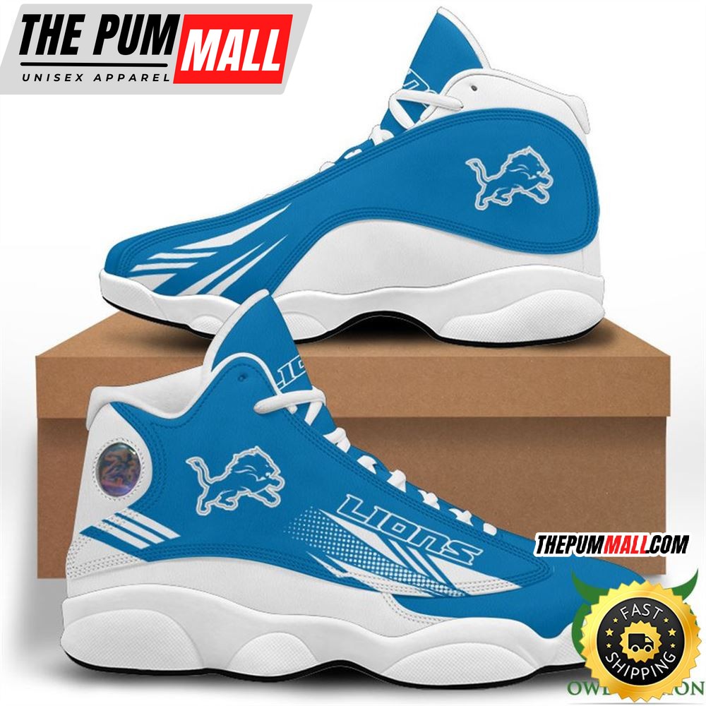 NFL Detroit Lions Blue Air Jd 13 Shoes